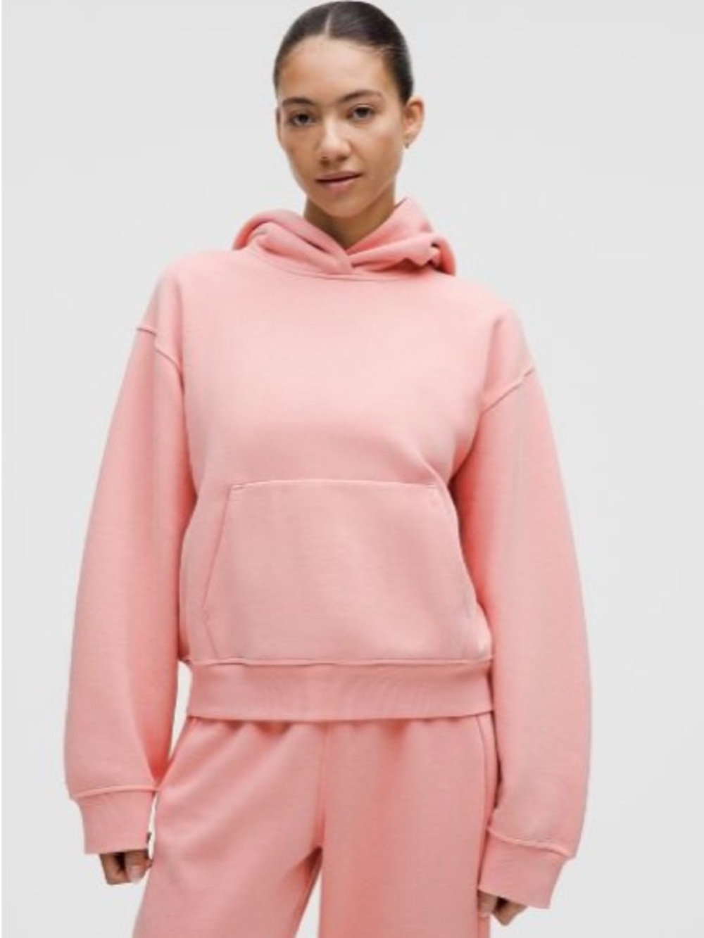 MEDIUM LULULEMON STEADY STATE SWEATSHIRT HOODIE TEA ROSE